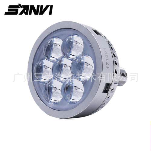车3寸LED镜单远光7颗灯珠21W带天使眼l透e汽大d灯SANVI-7LED远光