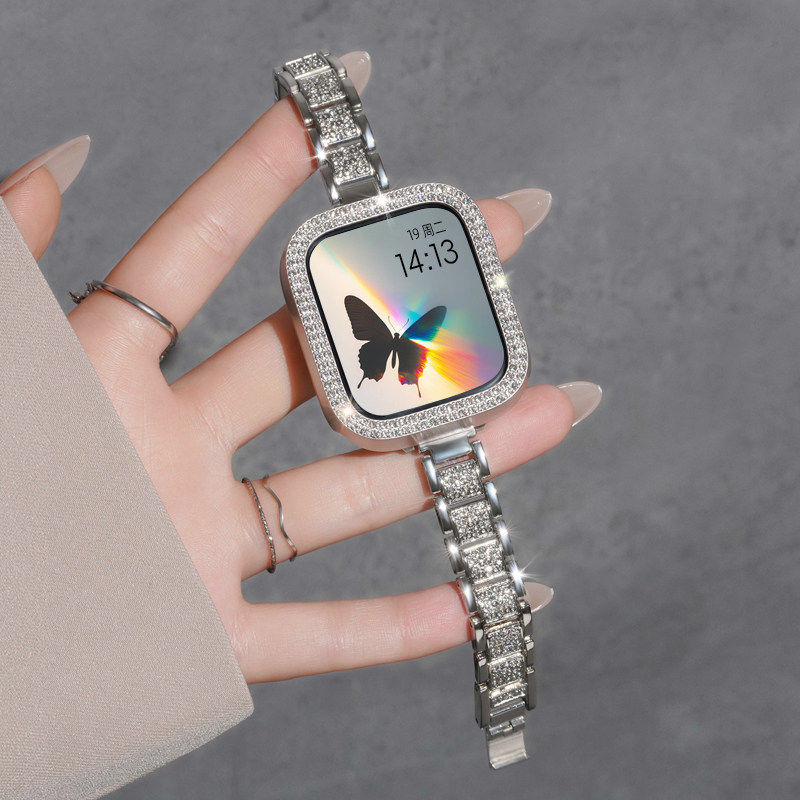 适用苹果iwatchs10手表带S11金属施华洛表带s8智能手表applewatch