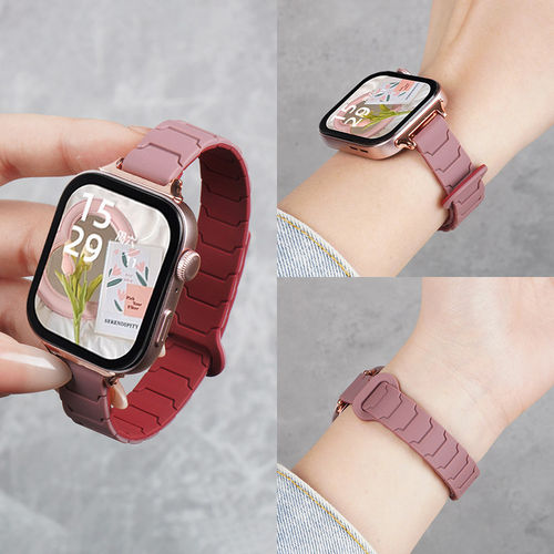 适用华为watchfit4手表带fit5铠甲硅胶fit4pro回环磁吸扣Fit3智能