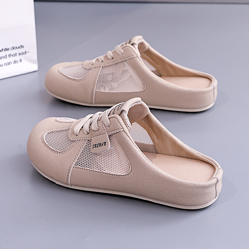 Mostarsea 时尚随性~ 网面半拖鞋女夏外穿懒人包头爆款百搭凉拖鞋