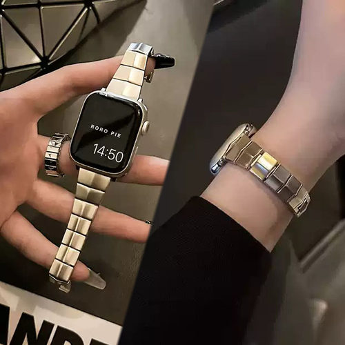 【科幻铠甲金属】适用iWatchs10新款高级金属苹果手表s9表带透气i