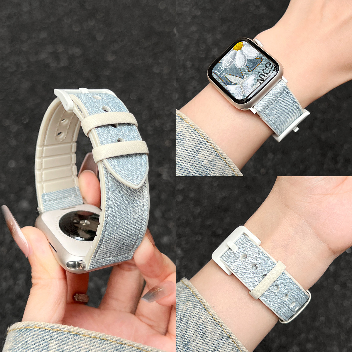 适用vivowatchgt2手表带硅胶牛仔vivo watch gt高级感智能3手环女