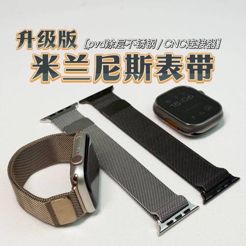 适用华强北cd12max米兰磁吸金属表带s11/s10不锈钢腕带35mm头通用