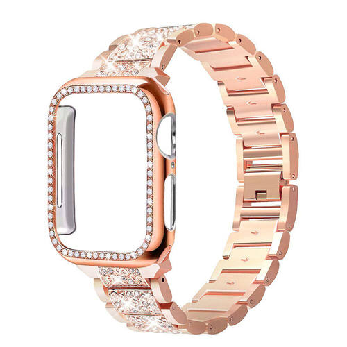细腕镶钻表带表壳适用Apple Watch表带苹果手表iWatch1/2/3/4/5代