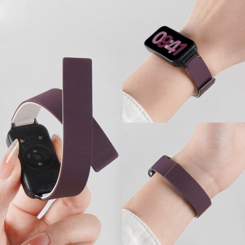 适用华为手环10表带新款band9科纳皮纹8硅胶软磁吸nfc版智能运动w
