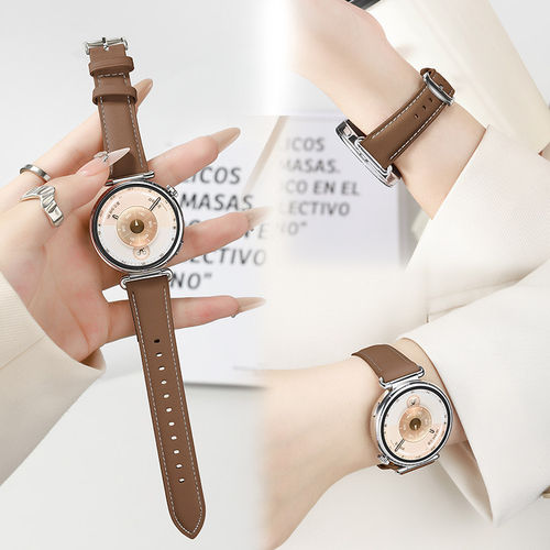 用华为GT6手表watchgt5表带真皮女士gt5pro高级感腕带gt4夏季新款