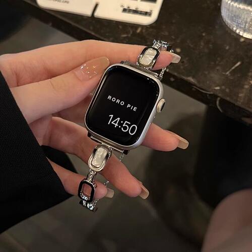 金属手镯小米9pro表带适用红米watch45手表华为fit43贝壳手链8PRO