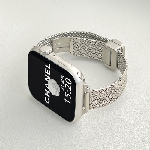适用华为手表Fit4腕带fit3金属麦穗磁吸扣fit2高级清冷感表带Watc