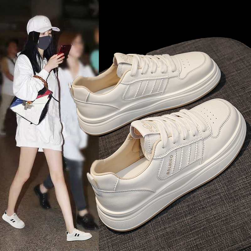 Mostarsea 时尚百搭~ 厚底小白鞋女2025新款爆款轻便运动休闲板鞋