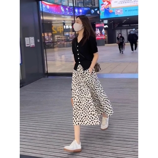 XZOXZO小个子夏装搭配套装港风复古裙子御姐高级感两件套职场女装