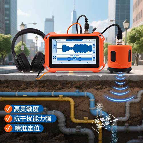 新款仪漏水检Q测仪P125A/B/C/D/E子听漏精准定位管道测漏电仪