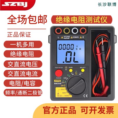 滨江BM3548数字绝缘电阻测试仪 数字兆欧表 1000V/2500V 数字摇表