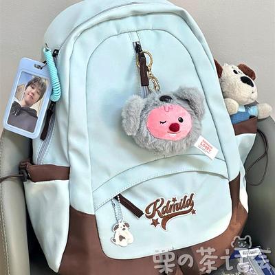 日系ins大学生休闲背包少女学院风复古双肩包女 轻便初高中生书包