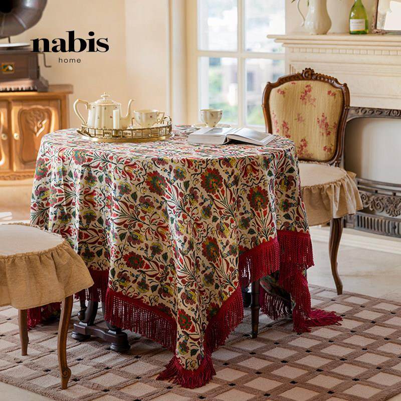 蜡笔派丽莎桌布红色氛围感节日餐桌盖布茶几桌布圆桌定制,居家布艺,桌布,淘宝优惠券,粉丝福利购,淘宝优惠卷