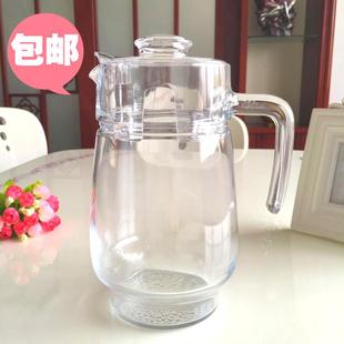 凉水壶 无铅玻璃冷水壶扎壶耐高温凉水杯耐热大容量防爆家用套装