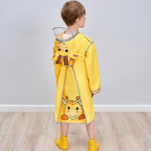 全身骑行雨披 儿童雨衣小学生幼儿园宝宝上学男女童带书包位长款