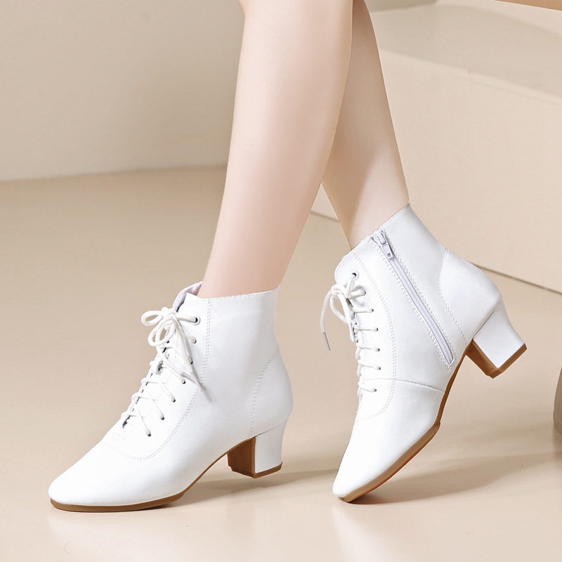 828A高帮广场舞女鞋拉丁舞鞋女成人跳舞鞋舞蹈鞋软底轻柔防滑