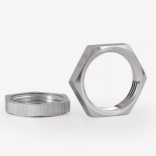 304不锈钢薄六角螺母螺帽扁螺丝帽超薄螺帽M8M10M12M14 M40