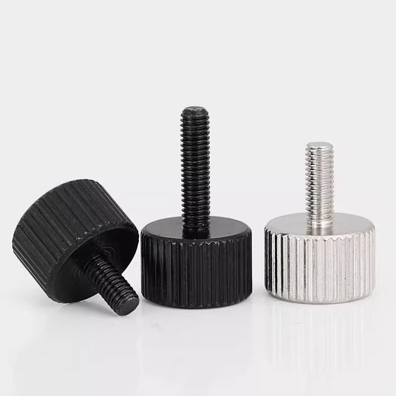 直纹滚花手拧螺丝车制免工具无台阶手扭螺钉调节螺栓M2M3*6*8-12