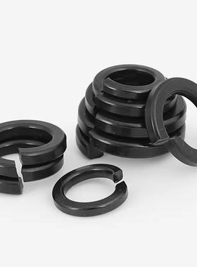 黑色304不锈钢弹垫弹簧垫圈GB93镀黑锌弹垫弹片M3M4M5M6M8M10-M16