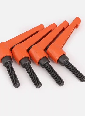橘黄色7字型把手L型旋转锁紧扳手可调位手柄螺丝M5M6M8M10M12