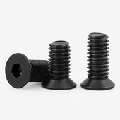10.9级黑色小沉头内六角螺丝小头小帽小平头螺钉薄沉头螺栓M2