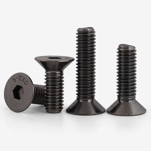 10.9级黑镍沉头内六角螺丝高强度平头内六角螺栓M2M2.5M3M4M5M6M8