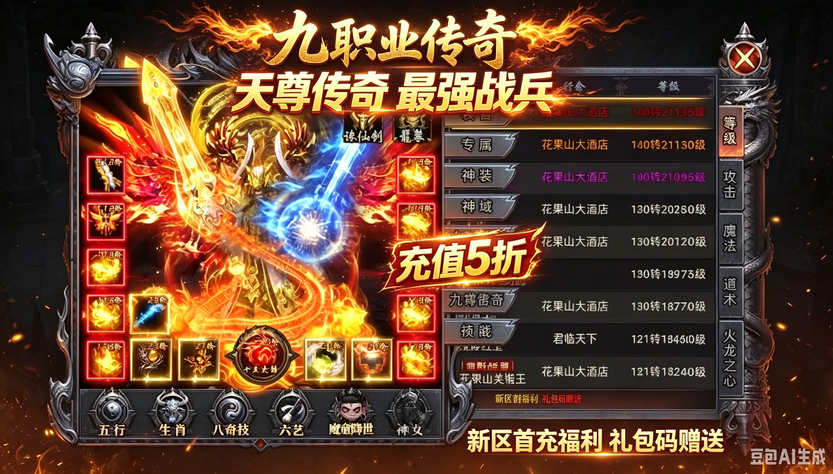 最强战兵 九职业重磅来袭！​新区首充福利2.5折，还有礼包码赠送