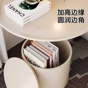 铁艺床品头家用卧室简约柜现代奶油风边几小型形替代创TH39意圆置