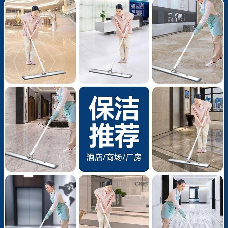 宝家洁平板拖把2025新款家用商用一拖大号净拖布懒人干湿两用神器