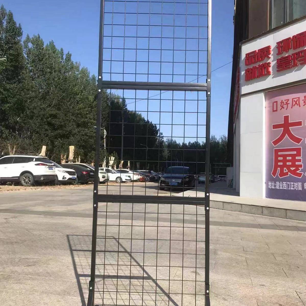 595网三折美观落地铁艺展网格架网展示架架幼儿园作品示饰品挂架