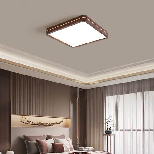 新中式吸顶灯现代简约FSS-372A室胡桃木客色灯间中式厅圆形实木卧