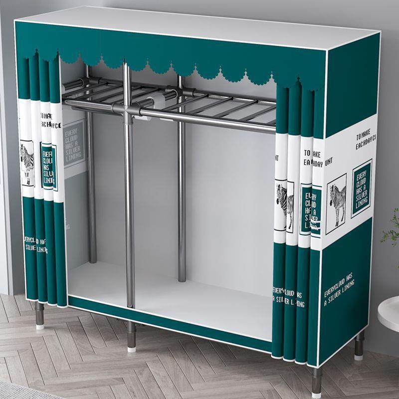 衣柜卧室出租房全钢管简衣柜钢管布衣柜见详情加粗加固用加厚挂家