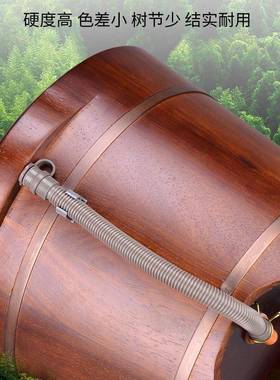 足泡脚木14082洗浴脚桶木盆桶带轮子排水按摩桶家用过小腿花梨木