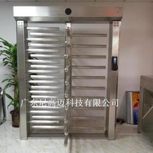 旋区转栅栏全高防尾随电动转滚门小NGM-Q不单位锈钢黑色成品人行