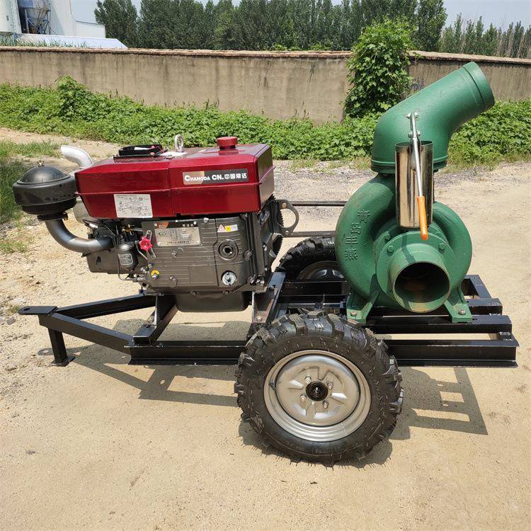 洪抗VUU叶排涝浇地机农田喷灌三轮高压油泵柴浇地抽水机