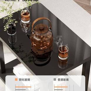 办公单人区沙发中间几边几111待休息接会客室会议室方形玻璃小茶茶几