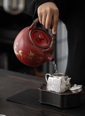 化陶瓷电陶炉提梁壶德侧把壶煮壶烧tssc0011水泡壶茶器煮茶器围茶