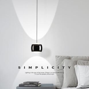卧室床头吊灯简升无品牌/约现代计师款创意设可降调轻奢房节间长