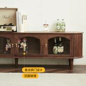 北美樱桃木复古电视木dsg 536柜胡桃木实户型黑家用客厅现代简约