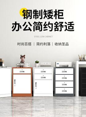 钢文件柜铁皮柜密带34301锁柜子家用床头柜制码锁活动柜小办公室