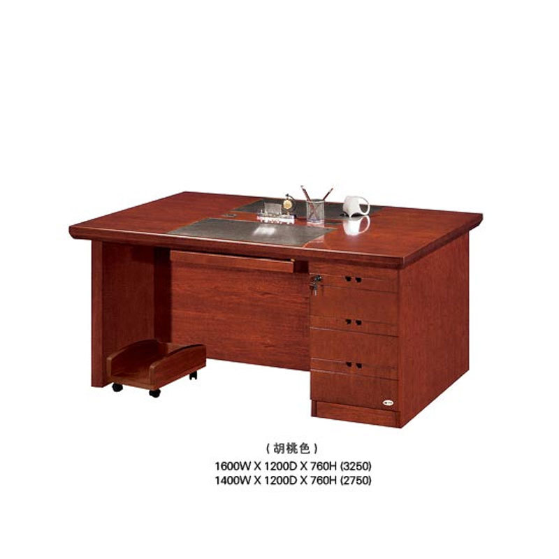 中式实木皮油漆大班台