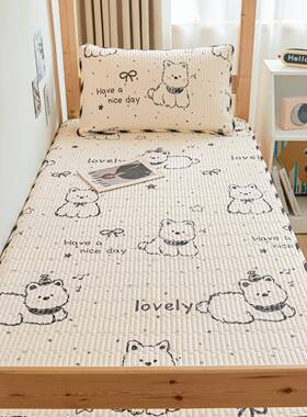 宿生舍夹专5GACC8tf用纯床笠单件100全棉棉棉床罩学单人床垫套寝