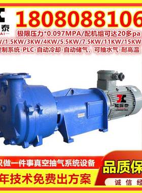 2BV2ATC真61水环式真空泵及压缩组铸铁机卧式工业用空泵真空系统X