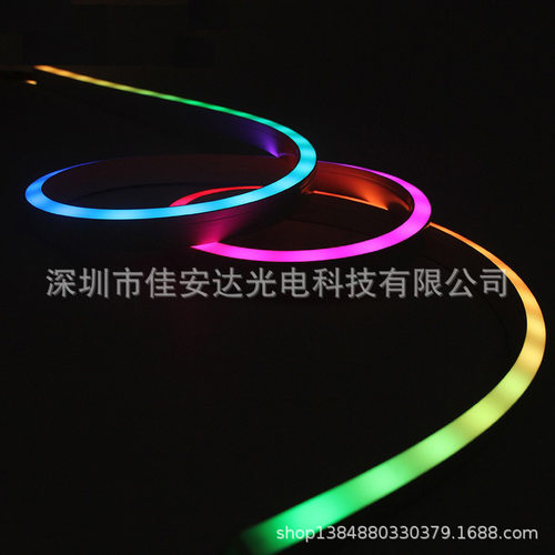 WS2811黑色霓虹灯带 LED全彩霓虹灯条WS2812B SK6812RGBW