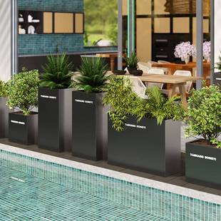 铁艺箱厂场印字隔断花槽池售楼ZJG处家花餐厅商不锈钢绿植户外花