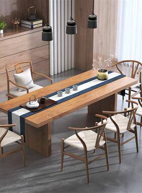 现子代用椅小户型实木家茶桌46059客厅茶桌长方形休闲喝茶桌组合