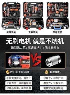 工具箱家用电钻套装SNE多车功能五修工具大全金电工专用家庭维载