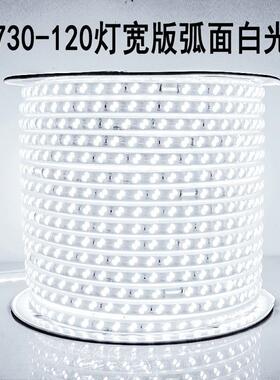 外22025灯带米UAQ带条工程工地l高户ed客厅100隧道黄白防水V光灯V