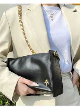 manu atelier土耳其小众carmen单肩斜挎包箭头包金属链条包小方包